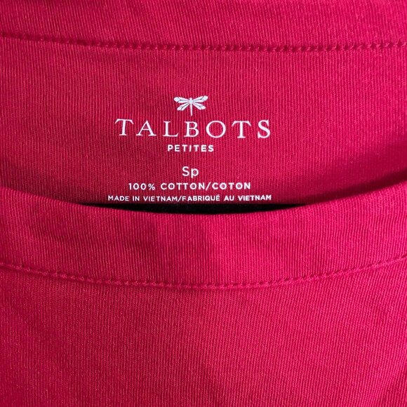 Talbots Petites Red Cotton T-shirt Dress Size Small SP - Picture 5 of 7